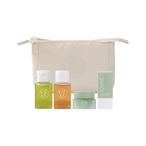 KAINE Travel Kit
(Toner 30ml + Cleanser 30ml + Cream 10ml + Sunscreen 10ml in a pouch)