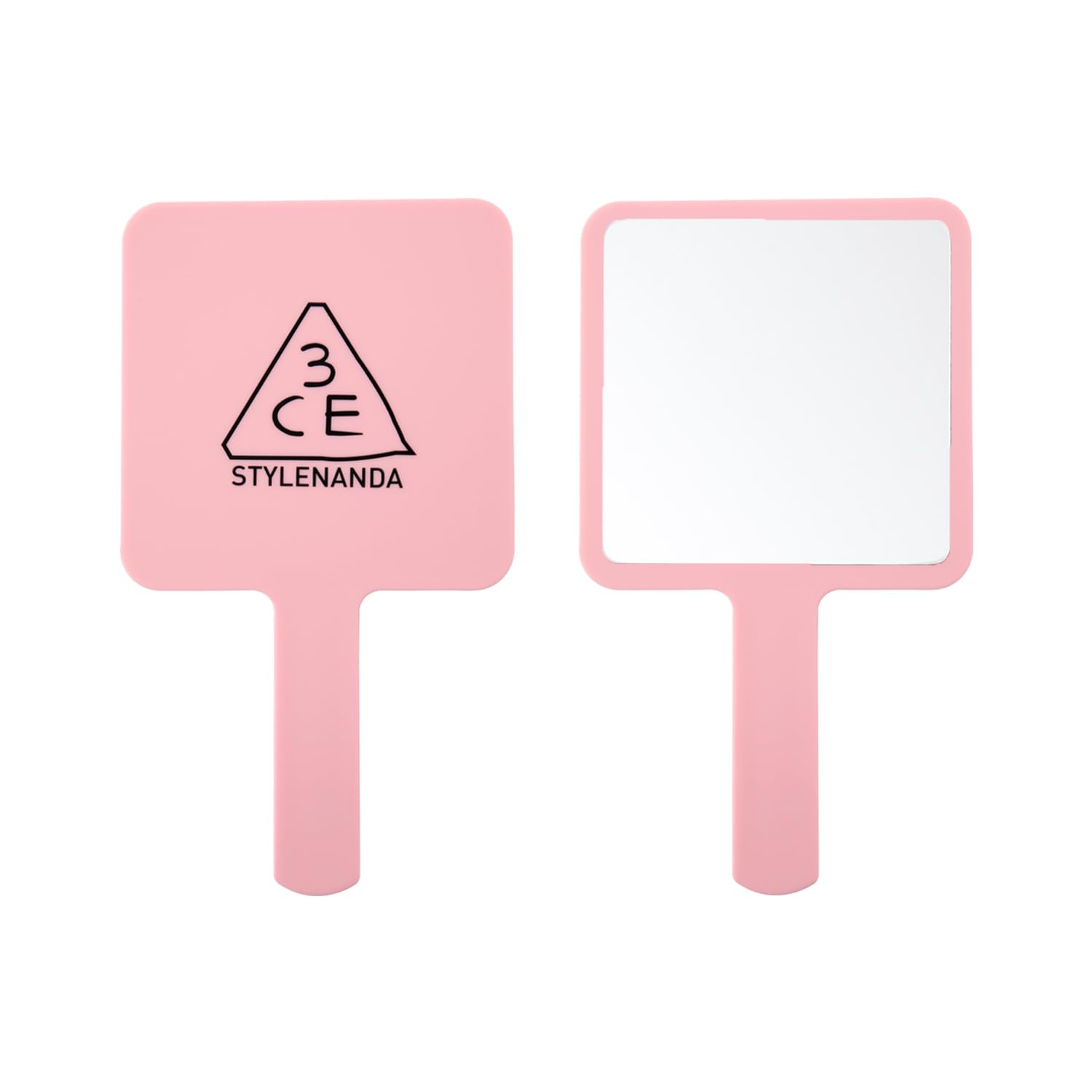 3CE MOOD RECIPE SQUARE HAND MIRROR #ROSE BEIGE