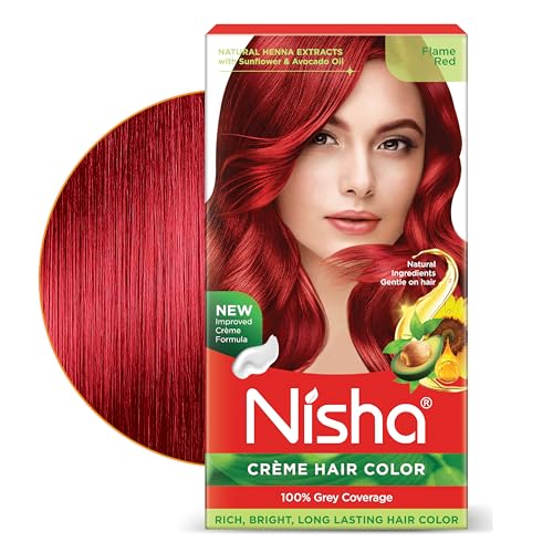 Nisha Creme Hair Color Flame Red