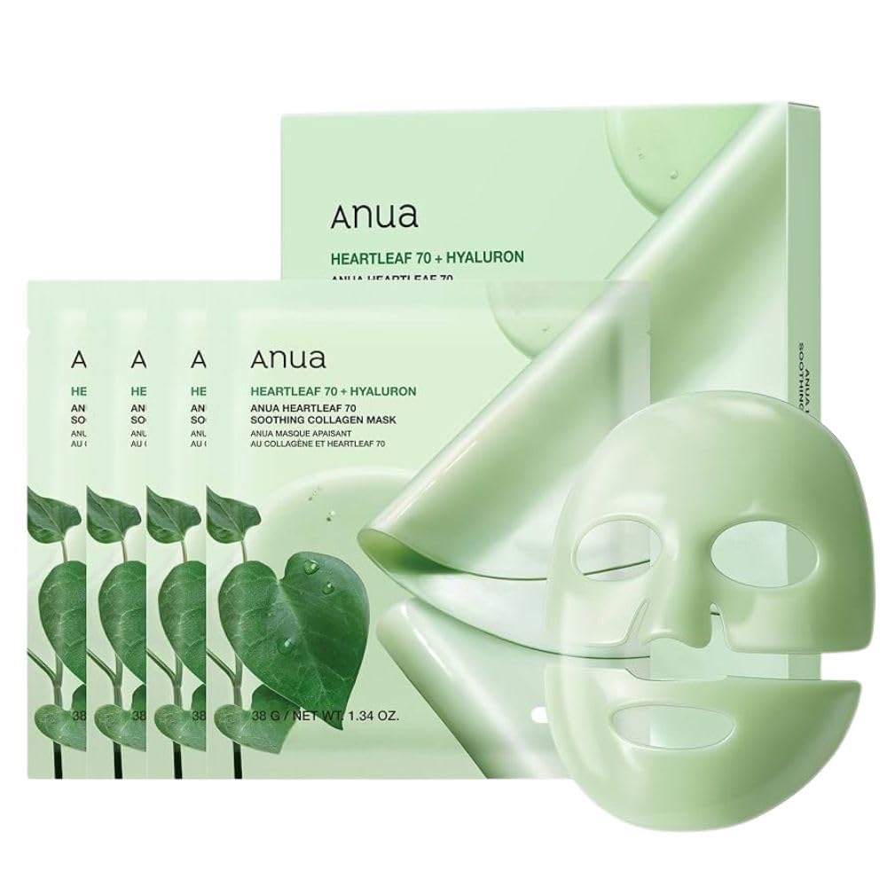 ANUA HEARTLEAF 70 SOOTHING COLLAGEN MASK 38g (1EA)*4SET_EU