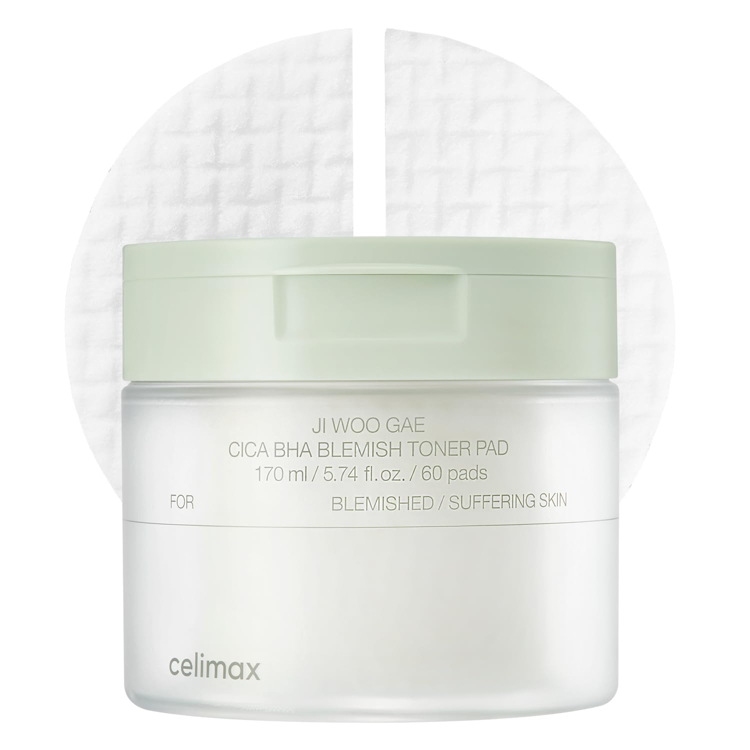 CELIMAX JI WOO GAE CICA BHA BLEMISH TONER PAD 60PADS