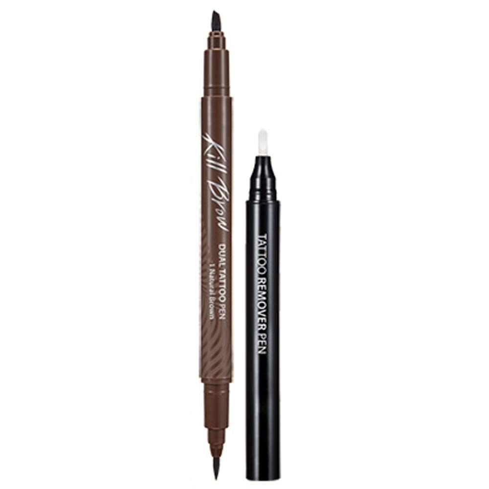 CLIO KILL BROW DUAL TATTOO PEN SET 02 LIGHT BROWN