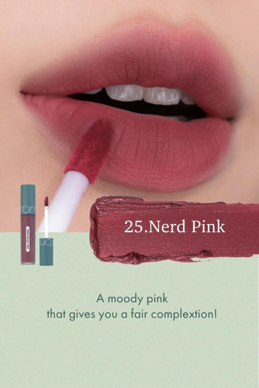 rom&nd ZERO VELVET TINT 25 NERD PINK