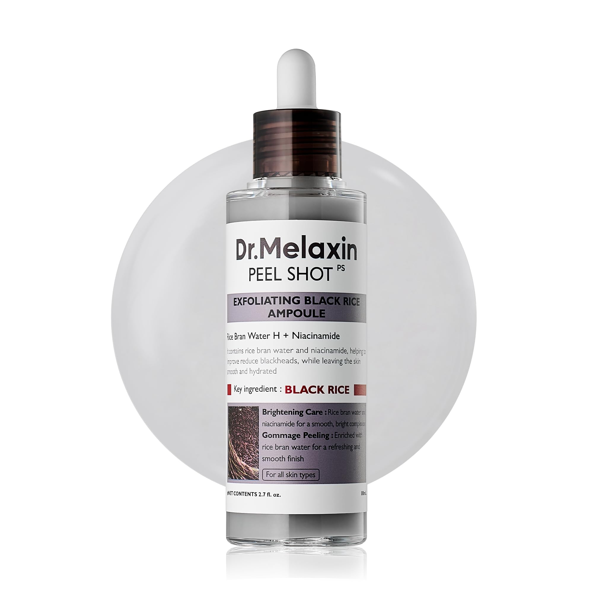 Dr.Melaxin PEEL SHOT EXFOLIATING BLACK RICE AMPOULE 80ml