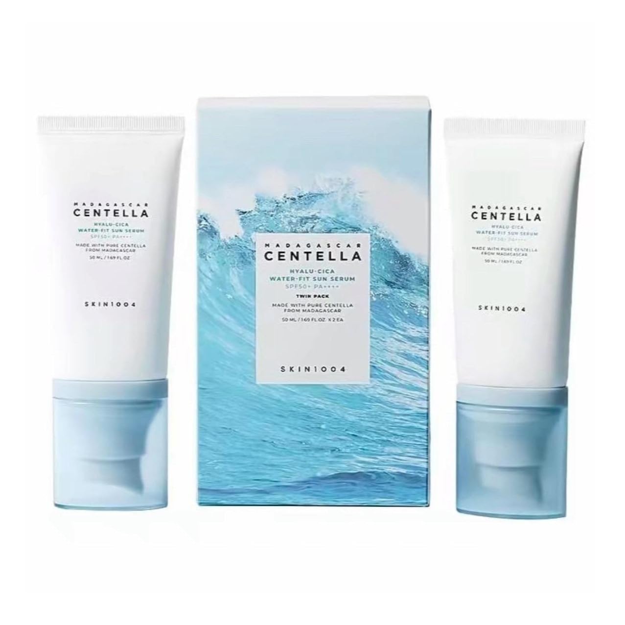 SKIN1004 Madagascar Centella Hyalu-Cica Water-Fit Sun Serum Twin Pack (50ml*2)