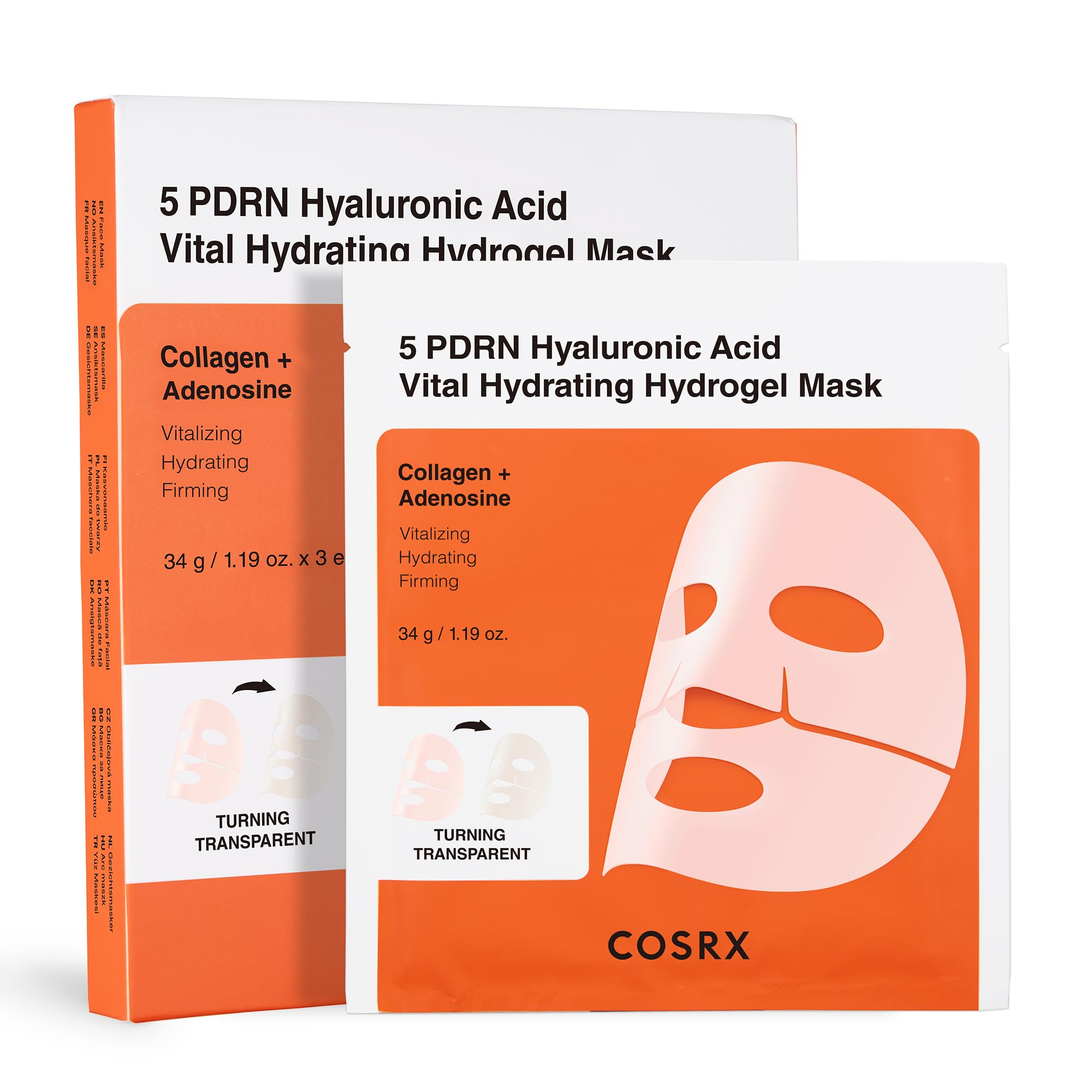COSRX 5 PDRN Hyaluronic Vital Hydrogel Mask_3ea