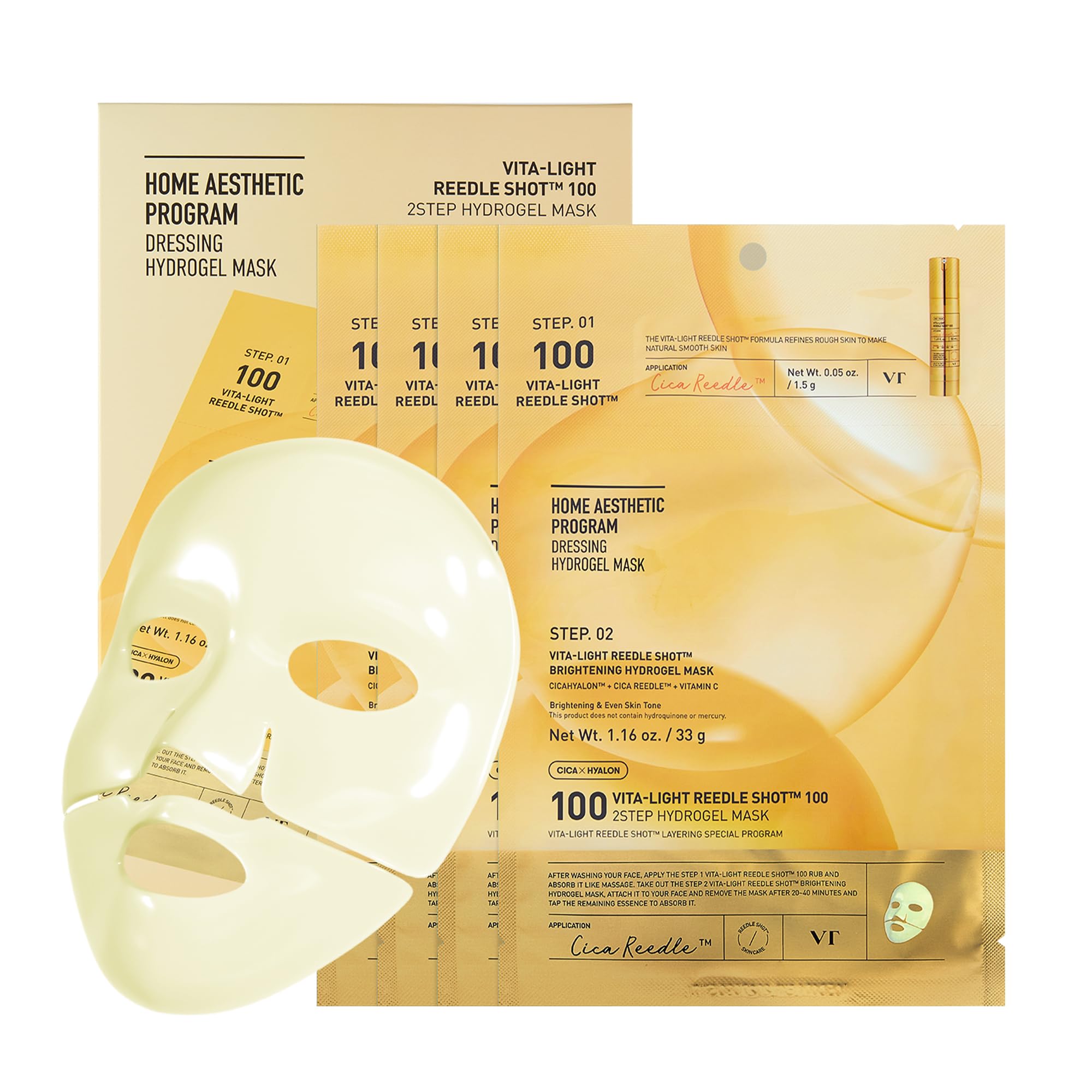 VT VITA-LIGHT REEDLE SHOT 100 2STEP HYDROGEL MASK