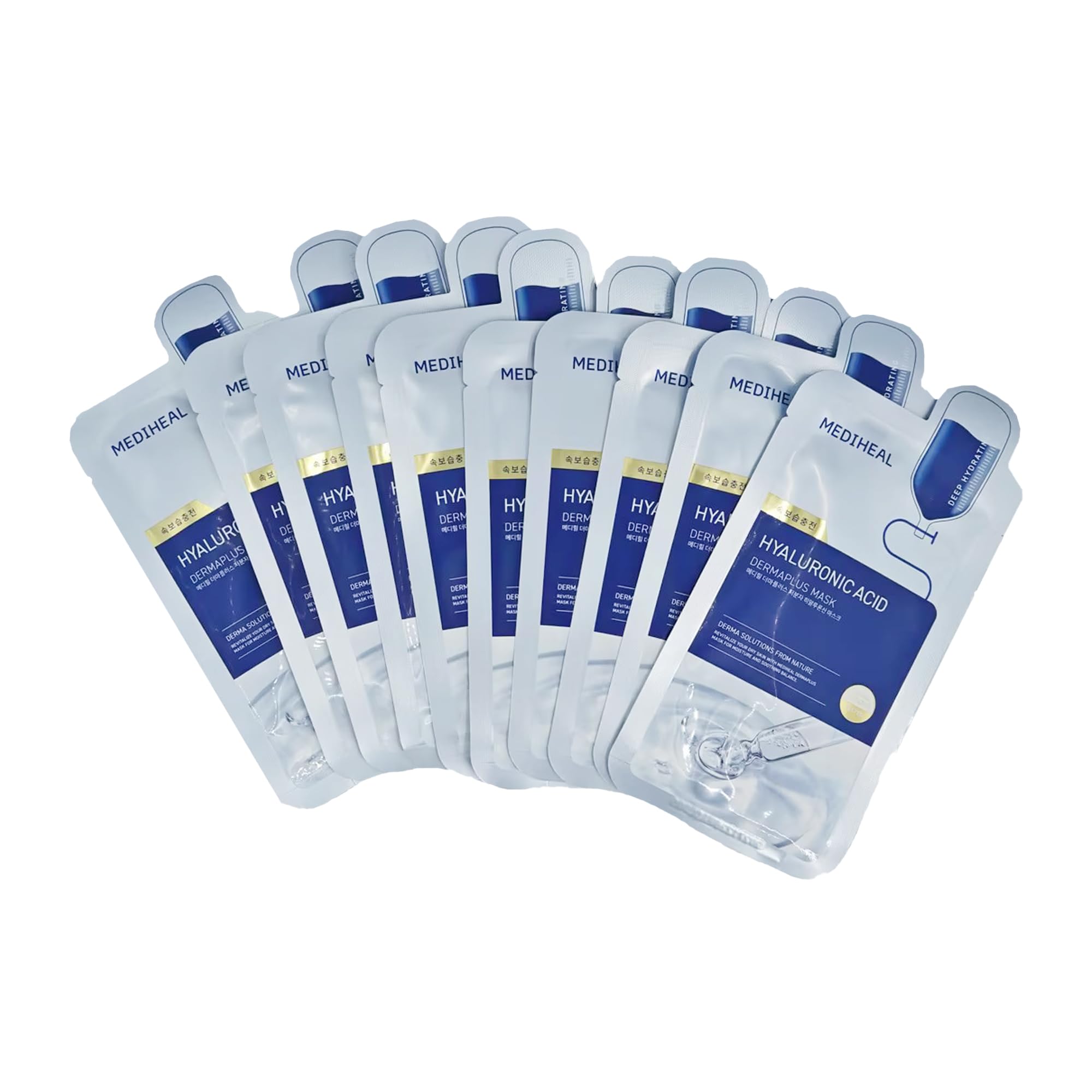 MEDIHEAL Derma Plus Low Molecular Hyaluronic Acid Mask ×10
