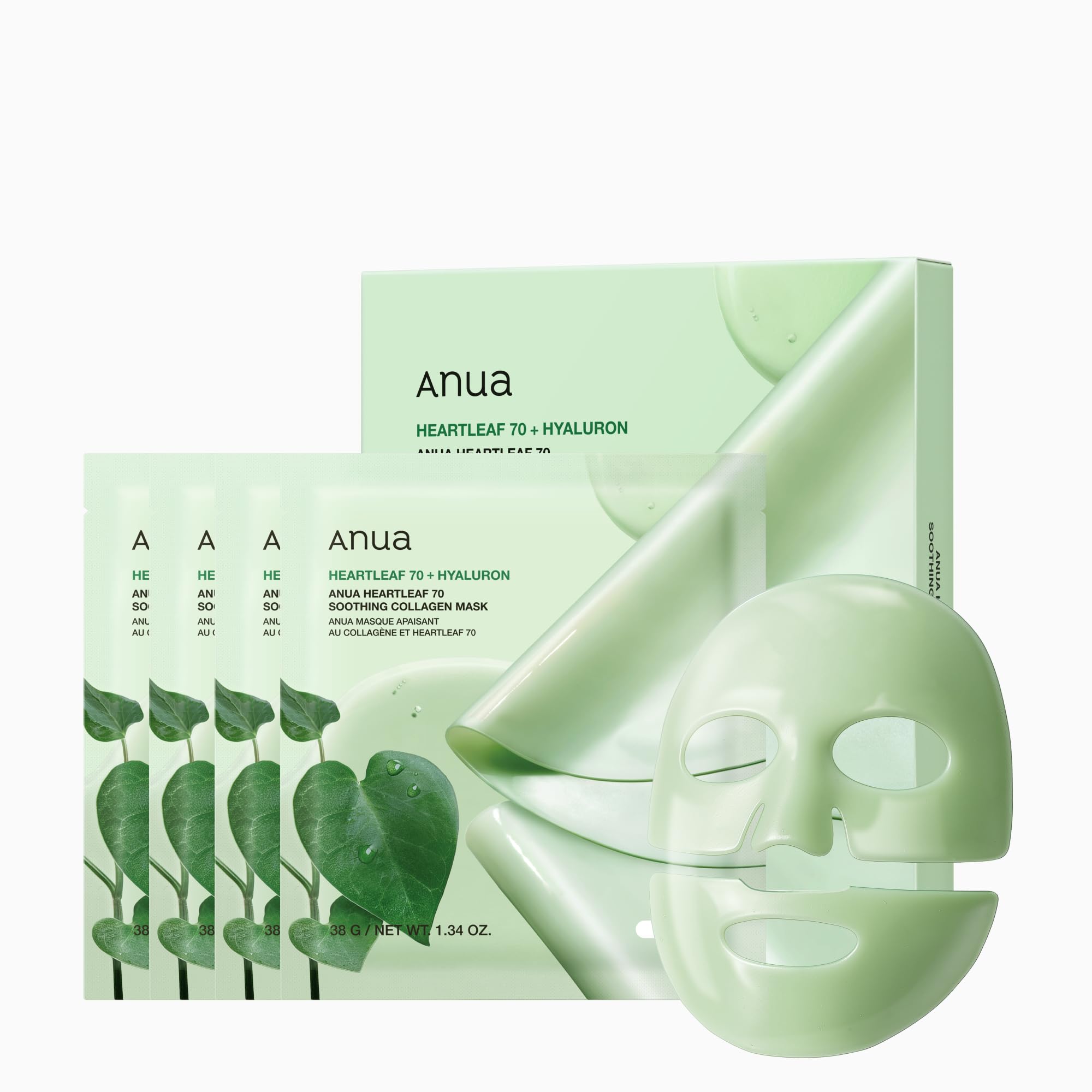 ANUA HEARTLEAF 70 SOOTHING COLLAGEN MASK 38G (1EA)*4SET
