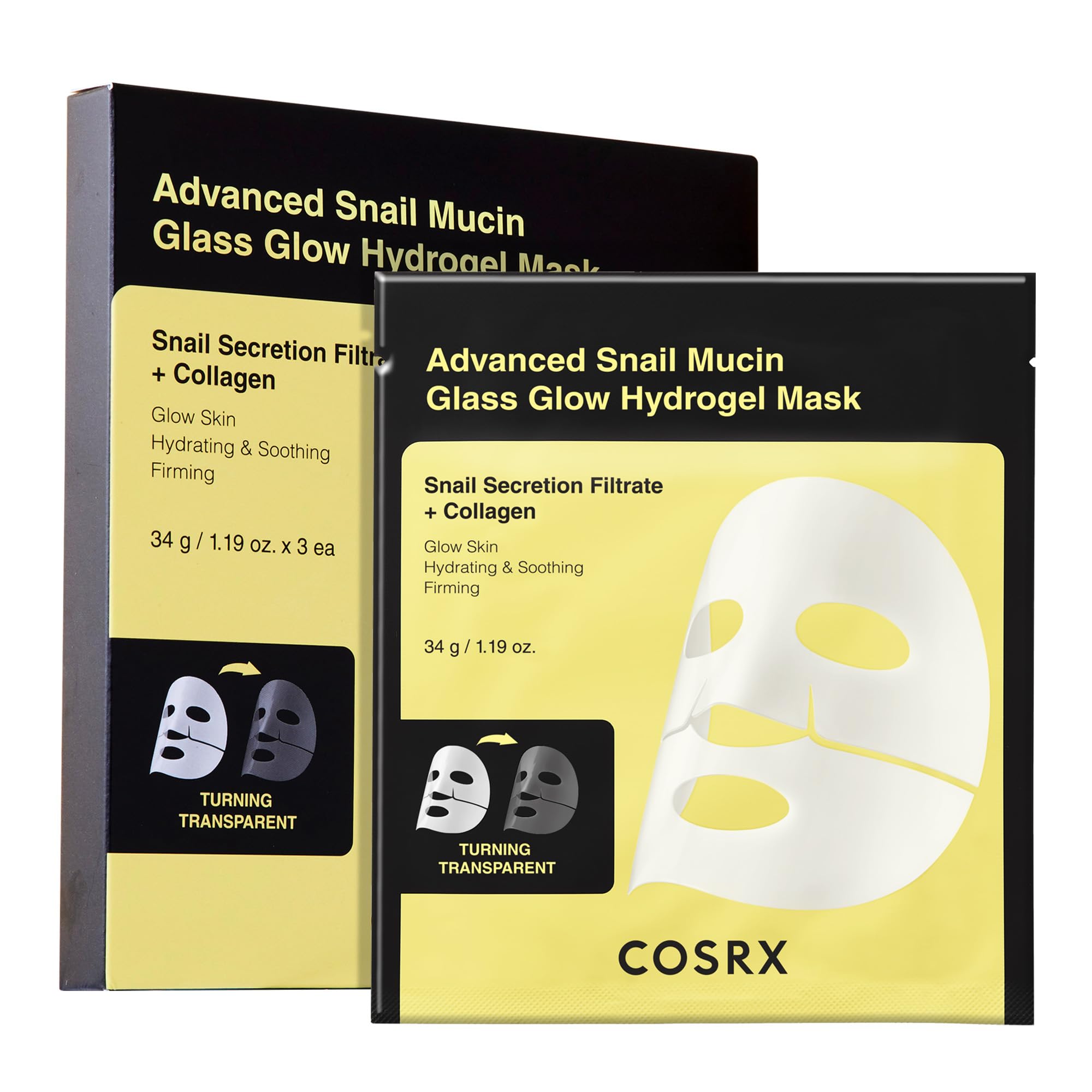 Advanced Snail Mucin Glass Glow Hydrogel Mask CPNP [NEW]
