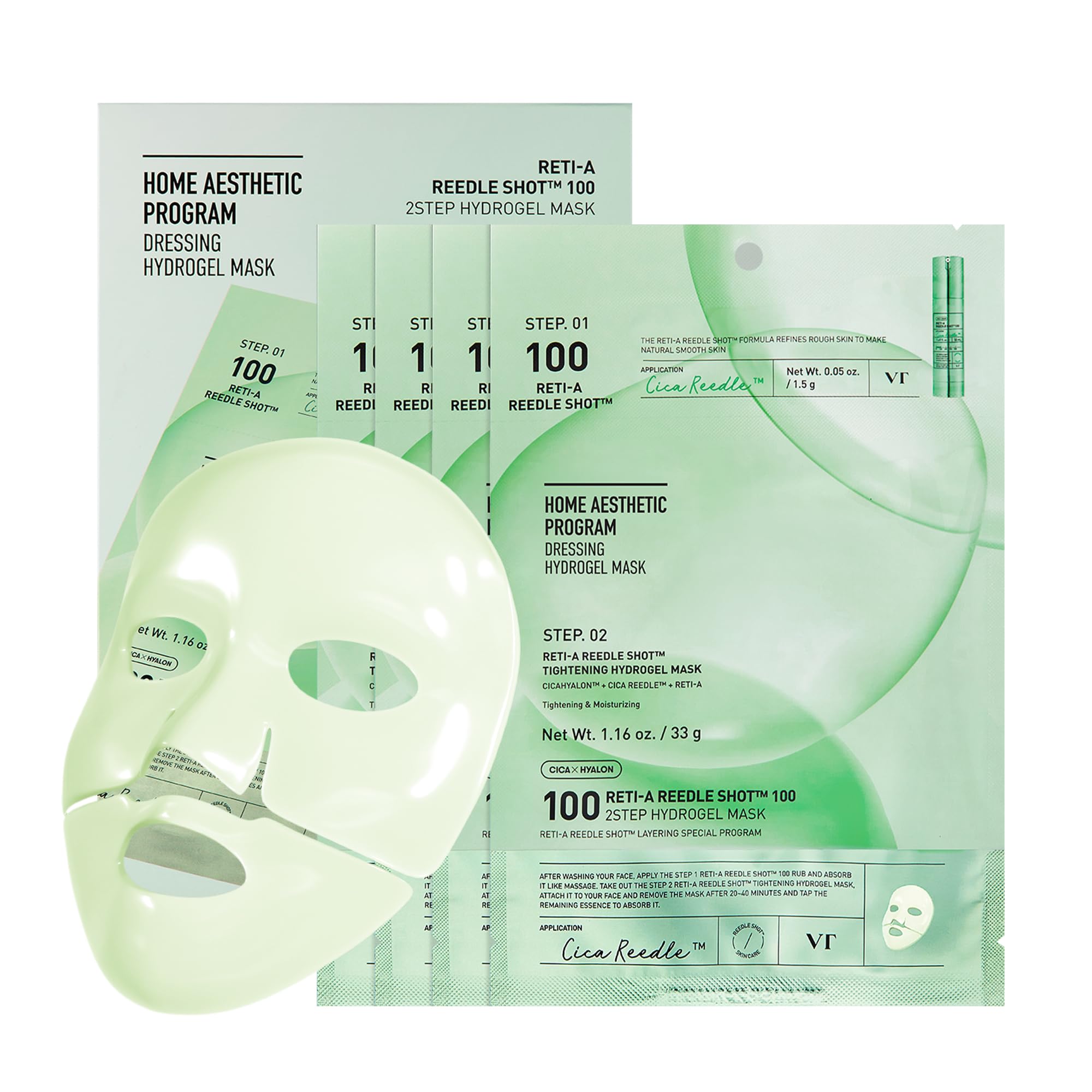 VT RETI-A REEDLE SHOT 100 2STEP HYDROGEL MASK