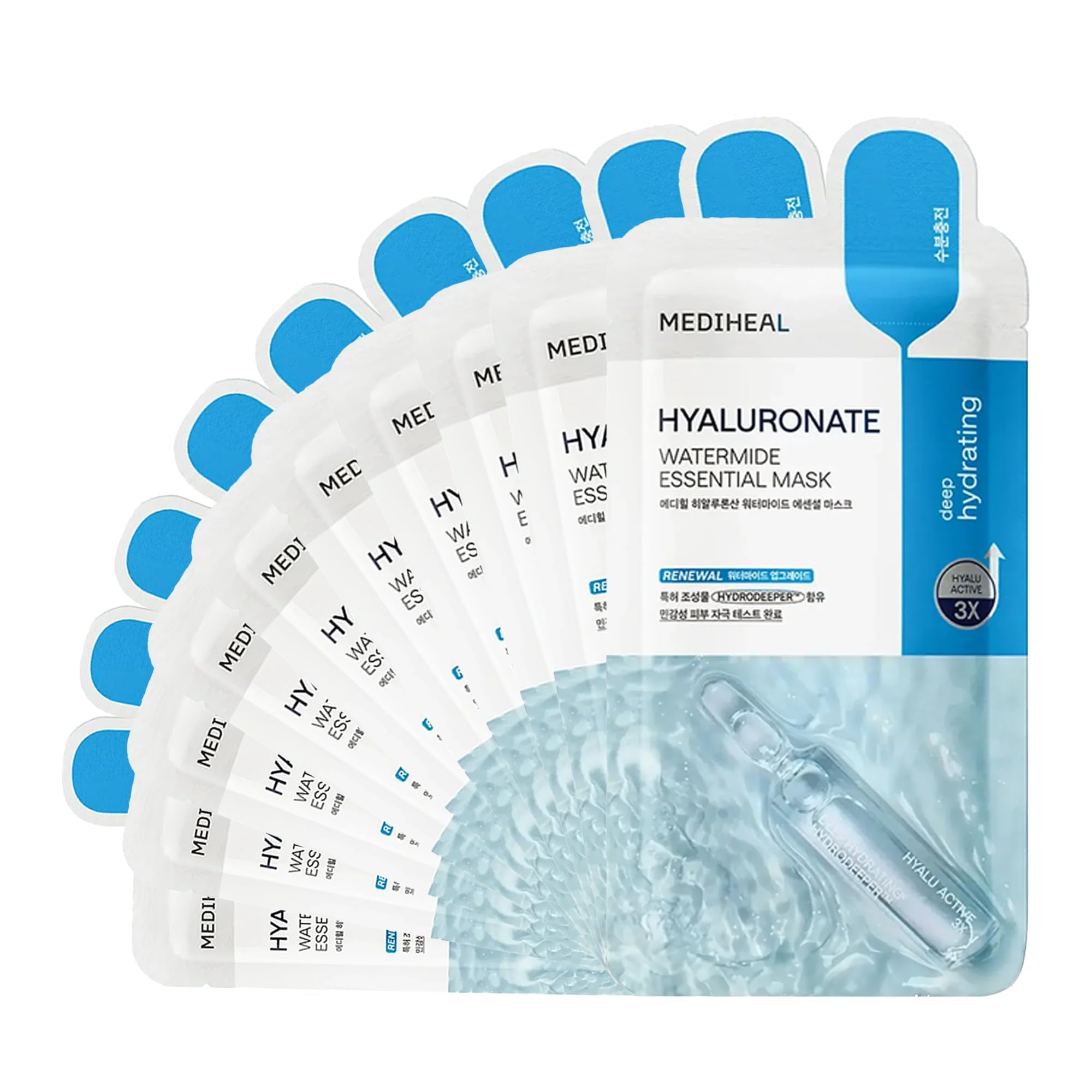 MEDIHEAL Hyaluronic Acid Watermide Essential Mask ×10