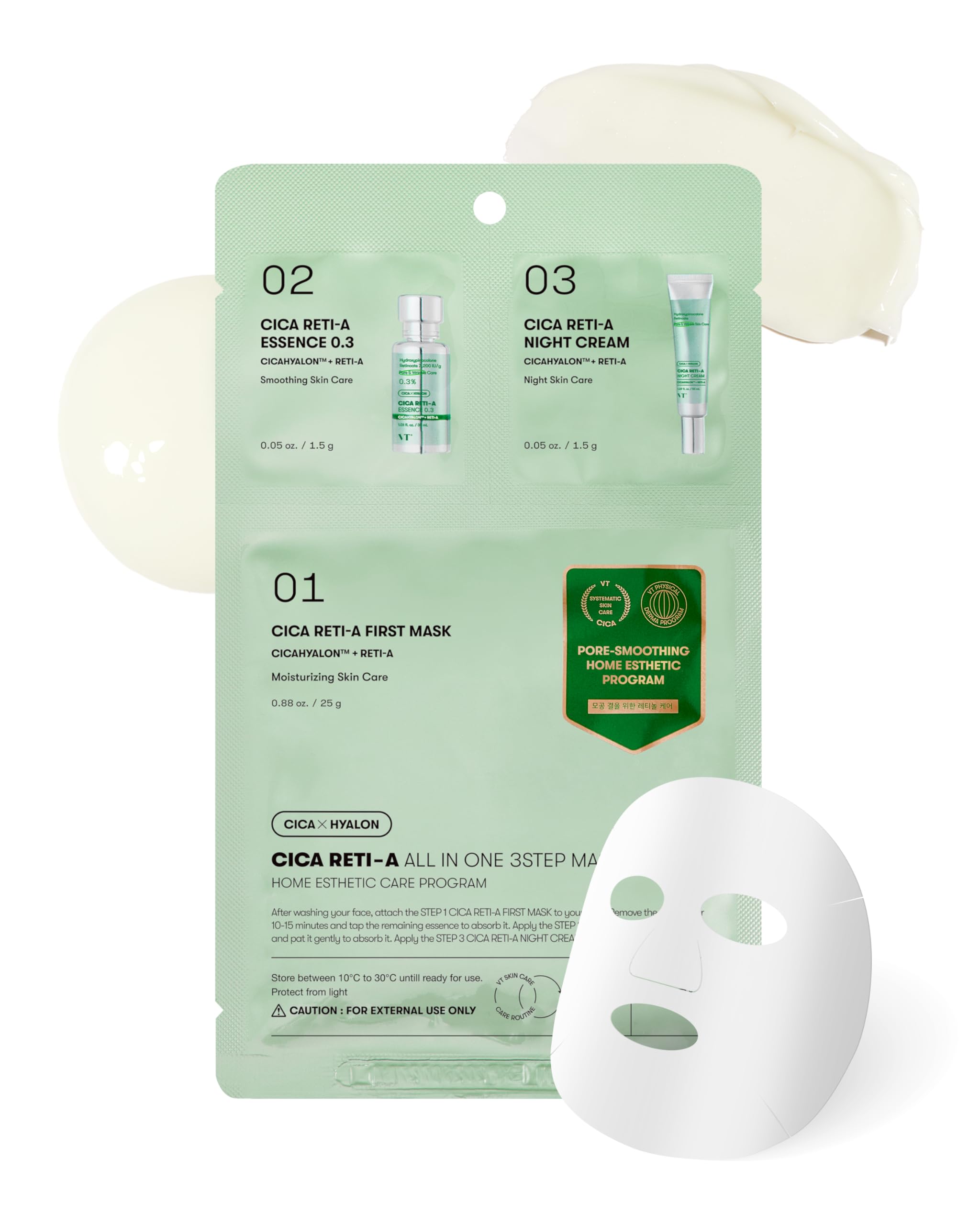 VT CICA RETI-A ALL IN ONE 3STEP MASK