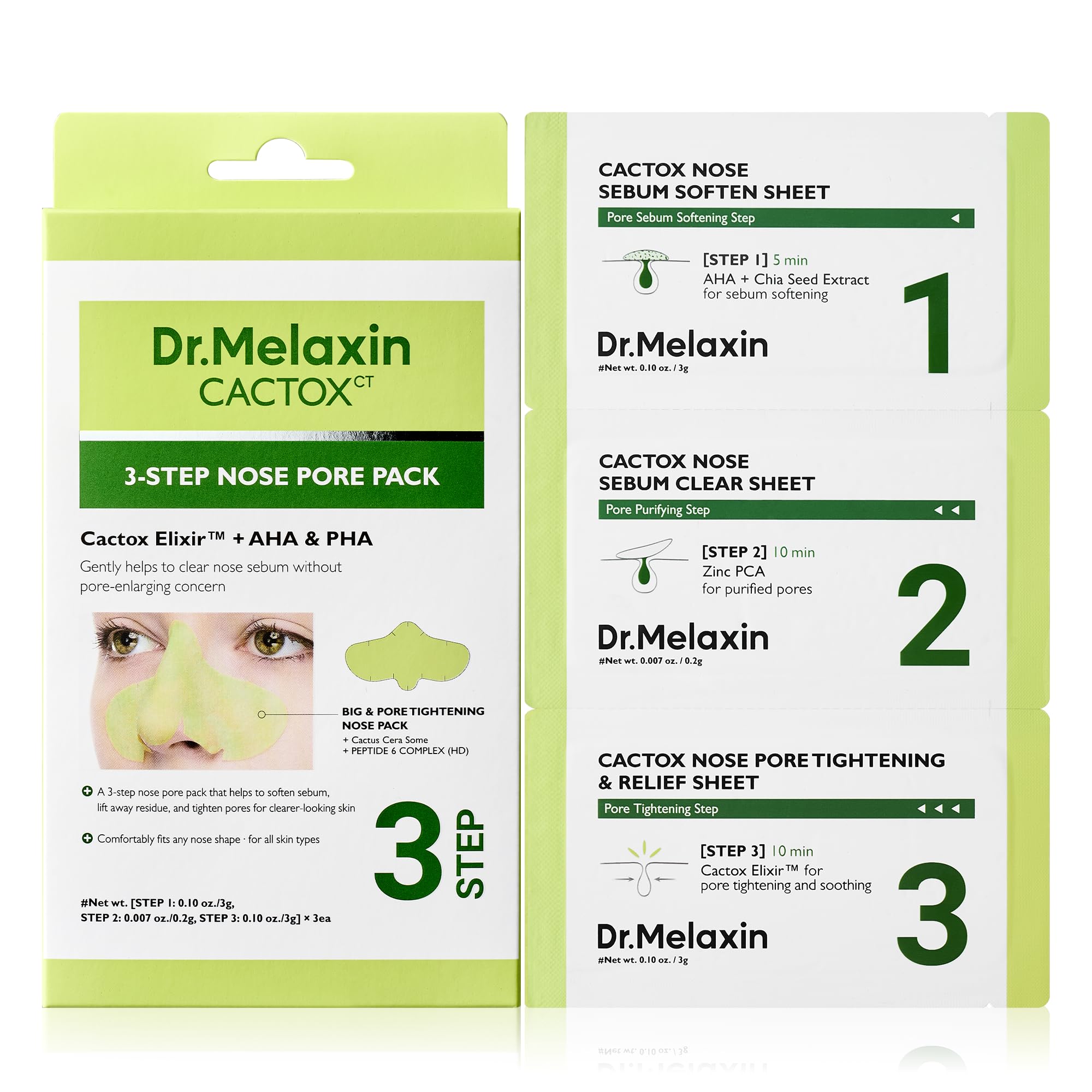 Dr.Melaxin CACTOX 3-STEP NOSE PORE PACK