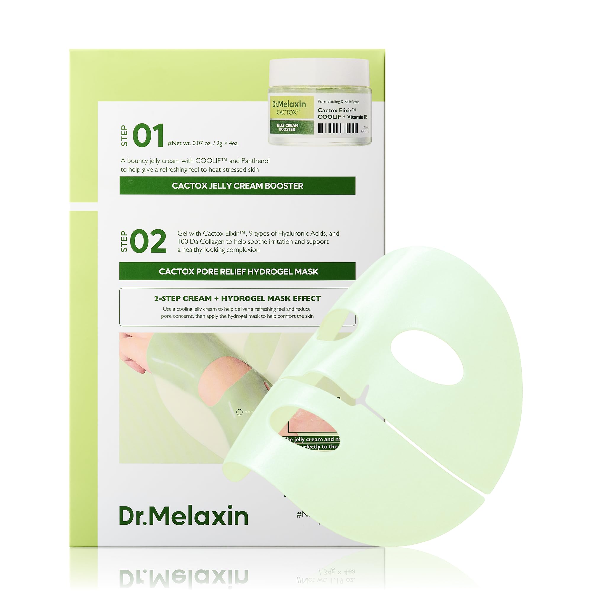 Dr.Melaxin Cactox Pore Relief Jelly Cream Hydrogel Mask 2g+34g*4ea