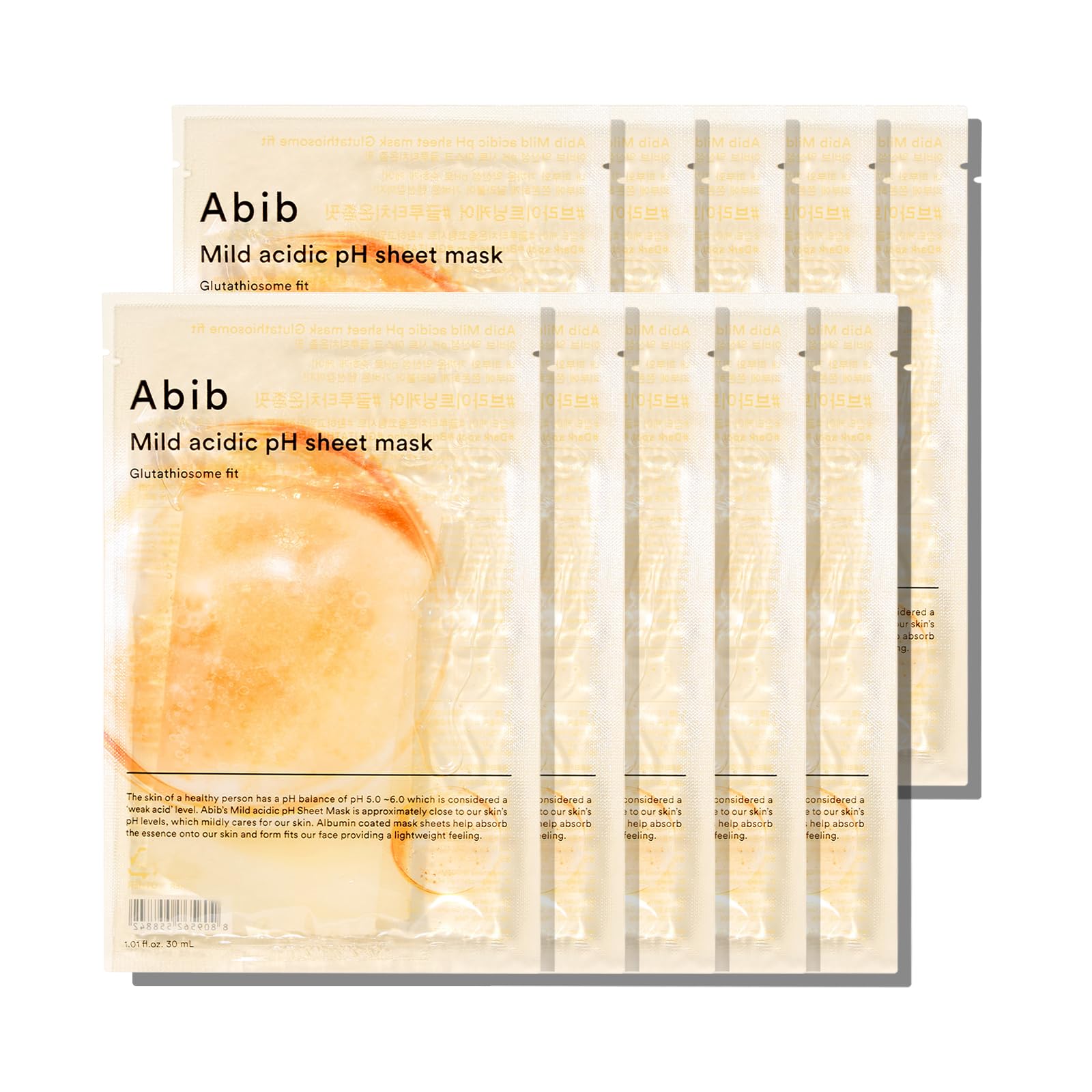 Abib Mild acidic pH sheet   
Glutathiosome fit