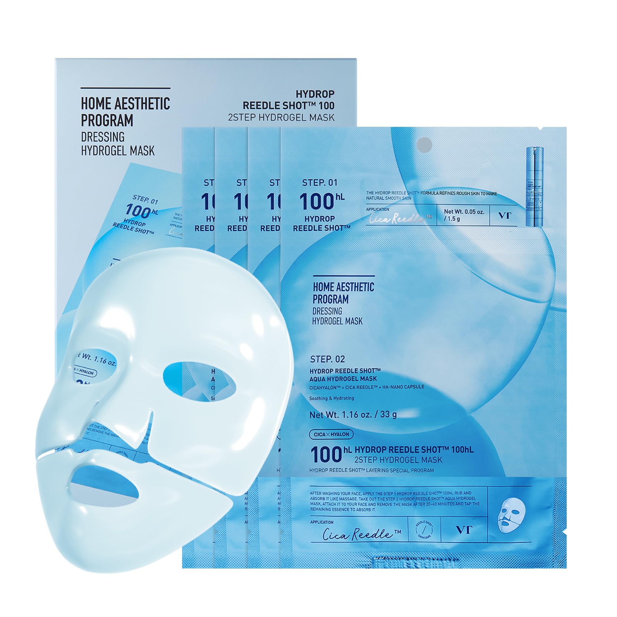 VT HYDROP REEDLE SHOT 100hL 2STEP HYDROGEL MASK