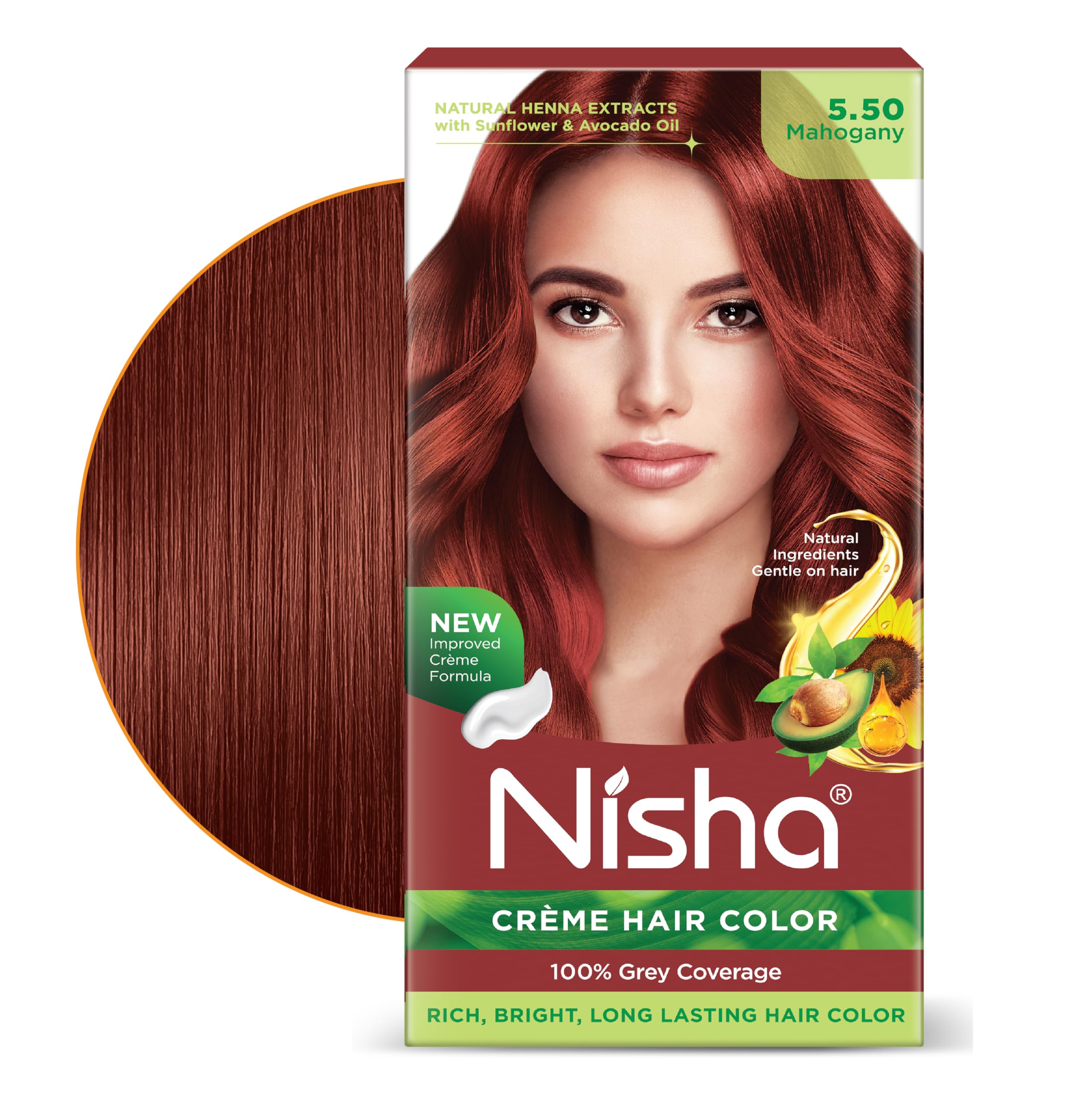 Nisha Creme Permanent Hair Dye grey