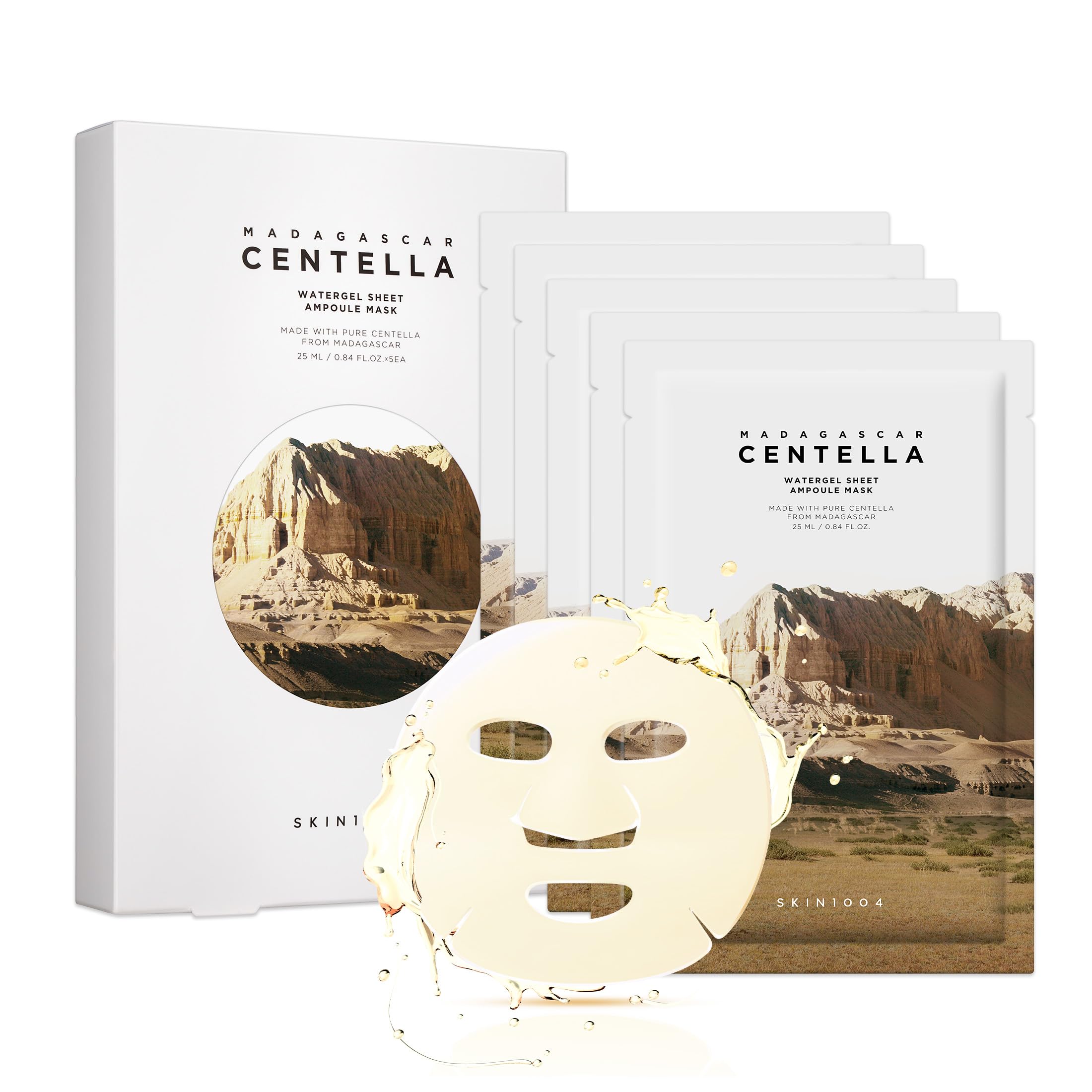 SKIN1004 MADAGASCAR CENTELLA WATERGEL SHEET AMPOULE MASK（25ml*5）