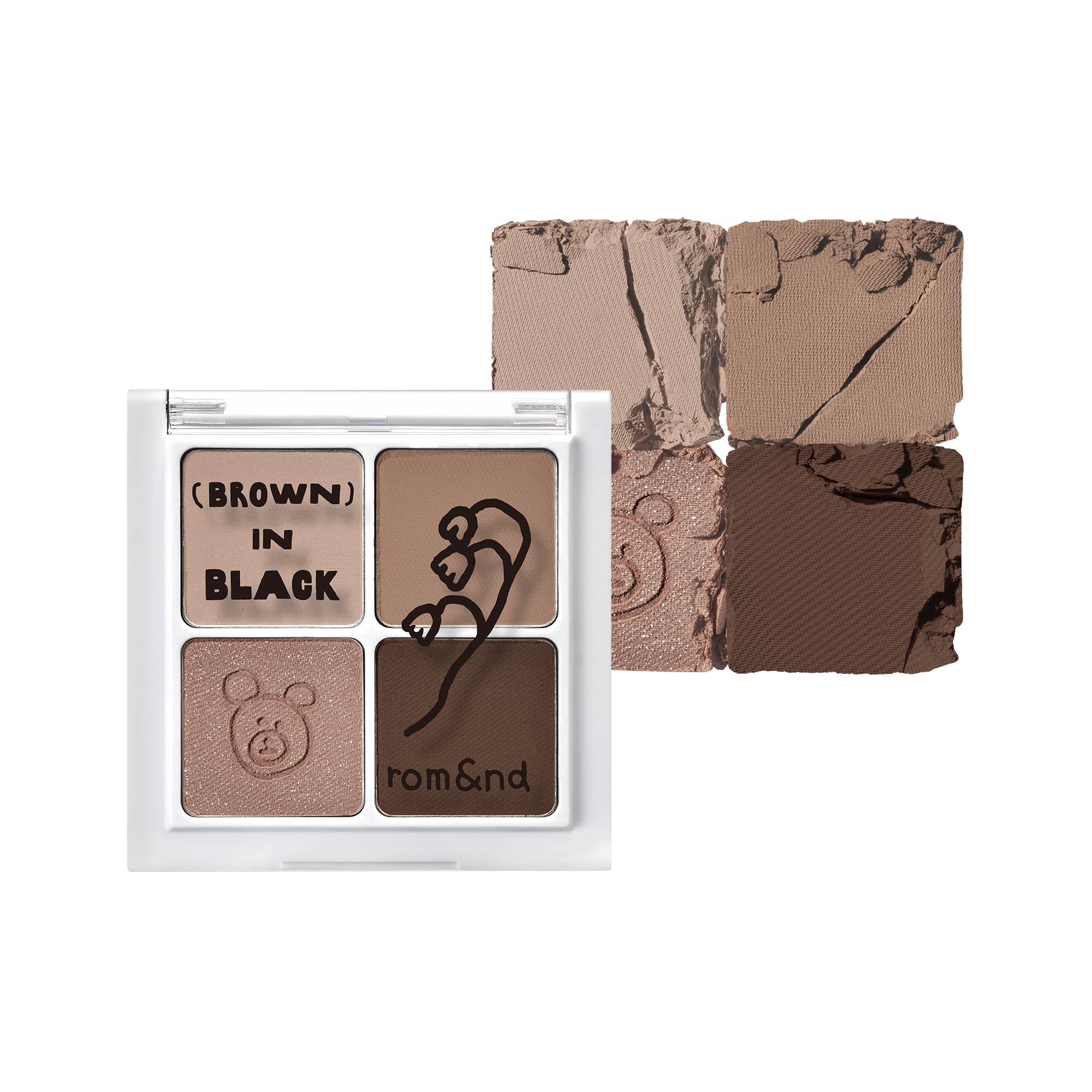 rom&nd X INAPSQUARE BETTER THAN EYES 
B01 BUCKWHEAT FLOWER IN BLACK