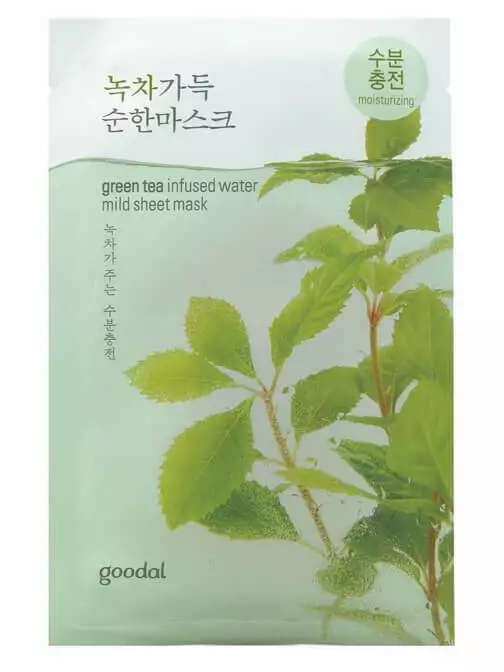 GOODAL GREEN TEA INFUSED WATER MILD SHEET MASK