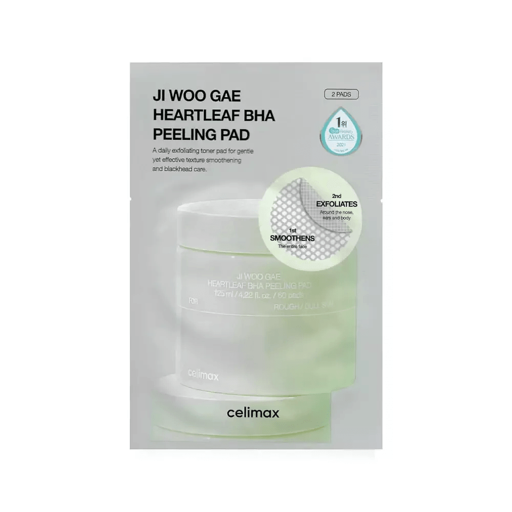 CELIMAX JI WOO GAE HEARTLEAF BHA PEELING PAD 2PADS