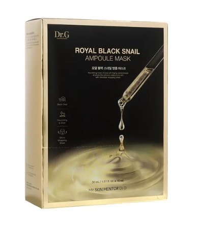 DR.G ROYAL BLACK SNAIL AMPOULE MASK 30ML*10EA
